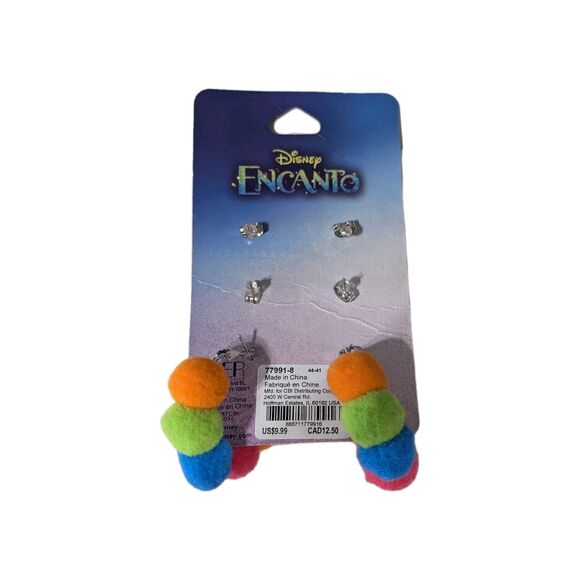 Set of 20 - Claire's Disney Encanto Earrings w/ Pom Pom Set Birthday Party Favor - Picture 2 of 2